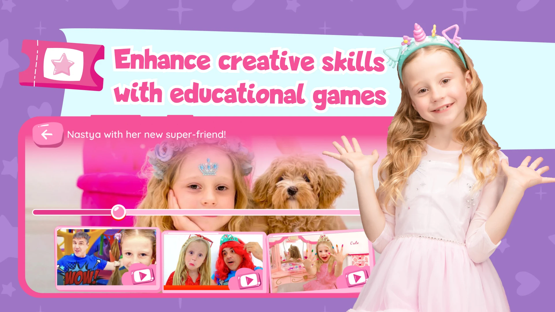 Like Nastya: Kids Games Videos screenshot
