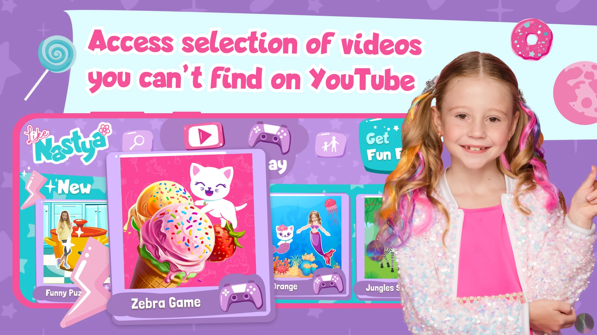 Like Nastya: Kids Games Videos screenshot